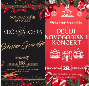 „Gvardija“ donosi prazničnu čaroliju: Novogodišnji koncerti u Požarevcu - Hit Radio Pozarevac, Branicevski okrug